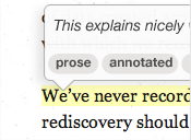 View annotations by moving your mouse over highlights